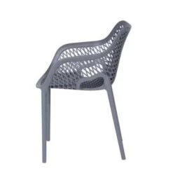 Garden Impressions Air XL Kunststof Tuinstoel Donker Grijs - 4 Stuks -Kettler Stoelen Winkel 1000003874 0104