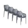 Garden Impressions Air XL Kunststof Tuinstoel Donker Grijs - 4 Stuks -Kettler Stoelen Winkel 1000003874