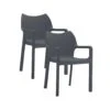 Garden Impressions Diva Tuinstoel Donker Grijs - 2 Stuks -Kettler Stoelen Winkel 1000005007