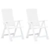 VidaXL Tuinstoelen 2 St Verstelbaar Kunststof Wit 2 VidaXL Tuinstoelen 2 St Verstelbaar Kunststof Wit -Kettler Stoelen Winkel 1000006296