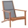 VidaXL Loungestoel Massief Eucalyptushout En Textileen Grijs -Kettler Stoelen Winkel 1000009589