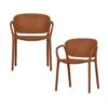 WOOOD Tuinstoel Bent - Kunststof - Terra - Set Van 4 -Kettler Stoelen Winkel 1000033690