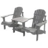 SenS-Line Adirondack Dubbele Tuinstoel - Hout - Grijs -Kettler Stoelen Winkel 1000038286