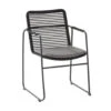 4 Seasons Outdoor Elba Stapelbare Tuinstoel - Donker Grijs -Kettler Stoelen Winkel 1000040793