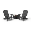 Keter Troy Adirondack Tuinstoelen Met Ice Cube Tafel - Grafiet -Kettler Stoelen Winkel 1000042270