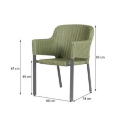 Hartman Cairo Tuinstoel Xerix - Green - Inclusief Kussen -Kettler Stoelen Winkel 1000048054 0101