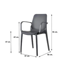 Scab Ginevra Armstoel - Antraciet -Kettler Stoelen Winkel 1000048055 0101