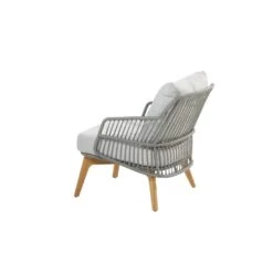 4 Seasons Sempre Loungestoel + Voetenbank - Teak/Silver Grey -Kettler Stoelen Winkel 1000052975 0103