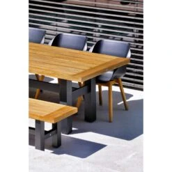 Hartman Sophie Studio Dining Armstoel - Carbon Black - Teak Poot -Kettler Stoelen Winkel 1000053222 0102