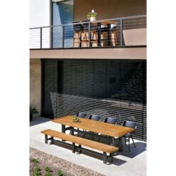 Hartman Sophie Studio Dining Armstoel - Carbon Black - Teak Poot -Kettler Stoelen Winkel 1000053222 0103