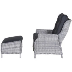 Garden Impressions Santa Rosa Tuinstoel + Voetenbank - L. Grijs -Kettler Stoelen Winkel 1000054028 0104