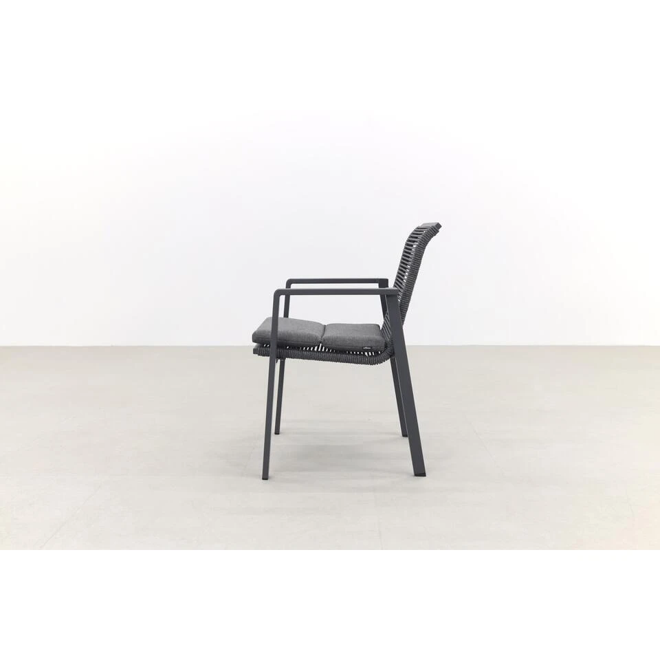 GreenChair Lagoon Stapelbare Tuinstoel - Antraciet 6 GreenChair Lagoon Stapelbare Tuinstoel - Antraciet - Afbeelding 4