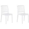 Beliani Tuinstoel SERSALE - Wit Synthetisch Materiaal -Kettler Stoelen Winkel 1000064611