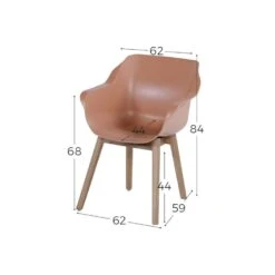 Set Van 2- Hartman Sophie Studio Diningstoel-Italian Terra- Teak Poot -Kettler Stoelen Winkel 1000073141 0101