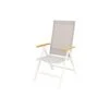 Hartman Napoli Verstelbare Tuinstoel - Teak Armleuning - Wit 2 Hartman Napoli Verstelbare Tuinstoel - Teak Armleuning - Wit -Kettler Stoelen Winkel 1000074462