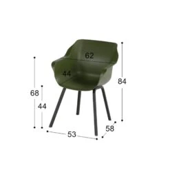 Hartman Sophie Element Dining Armstoel- Moss Groen - 4 St. -Kettler Stoelen Winkel 1000074496 0103