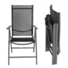 Tectake - Aluminium Tuinstoel / Tuin Stoel Antraciet - Zwart -Kettler Stoelen Winkel 1000078044
