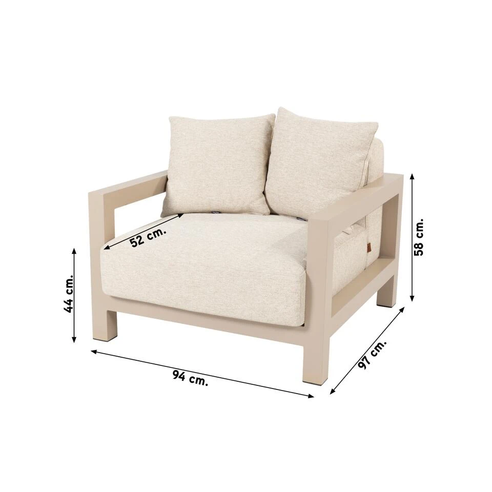 4 Seasons Raffinato Loungestoel (1 St.) 4 4 Seasons Raffinato Loungestoel (1 St.) - Afbeelding 2