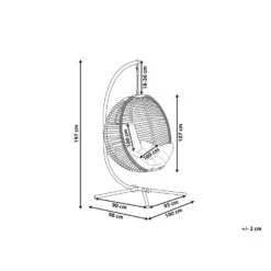 Beliani Hangstoel ARCO - Beige Polyester -Kettler Stoelen Winkel 1000084499 0102