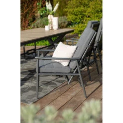 Garden Impressions Jerone Tuinstoel Verstelbaar - Donker Grijs -Kettler Stoelen Winkel 1000088270 0104