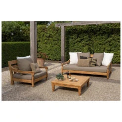 Exotan Loungestoel Tuin Kawang - Teak - Taupe - 98x103x80 7 Exotan Loungestoel Tuin Kawang - Teak - Taupe - 98x103x80 -Kettler Stoelen Winkel 1000089020 0102