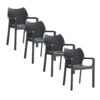 Diva Tuinstoel Donkergrijs - 4 Stuks -Kettler Stoelen Winkel 1000090498
