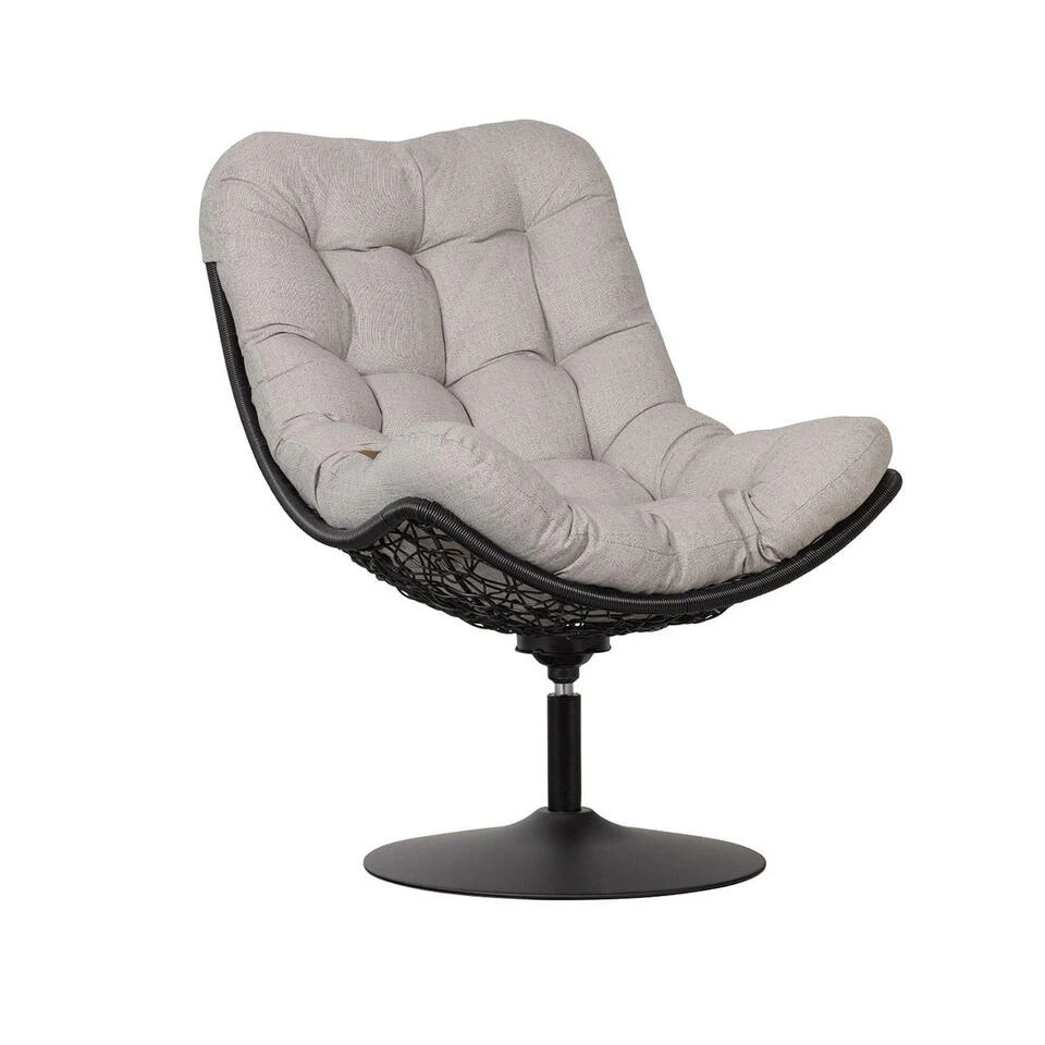 Woood Swivel Loungestoel Zwart 3 Woood Swivel Loungestoel Zwart
