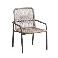 Tuinstoel Met Armleuning Nika Zand - 58,50x53x75,50 Cm - Touw - Beige -Kettler Stoelen Winkel 1000092419 0103
