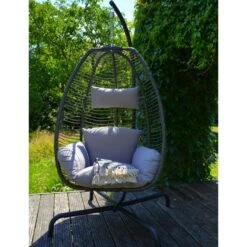 Rope Hangstoel - Wicker - Grijs -Kettler Stoelen Winkel 1000094364 0102
