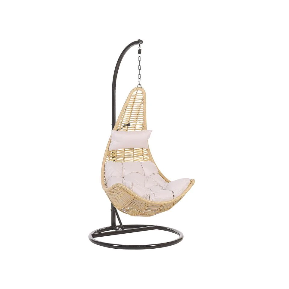Beliani Hangstoel ATRI - Beige Pe Rotan 3 Beliani Hangstoel ATRI - Beige Pe Rotan