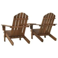 VidaXL Tuinstoelen Adirondack Met Tafeltje Massief Vurenhout Bruin -Kettler Stoelen Winkel 16e5af812cf54616b453b4fb0a9a7174