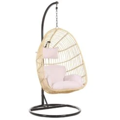 Beliani Hangstoel CASOLI - Natuurlijk Pe Rotan