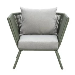 Loungestoel Almeria - Olijfgroen - 75x89x75 Cm 7 Loungestoel Almeria - Olijfgroen - 75x89x75 Cm -Kettler Stoelen Winkel 50105177 0100