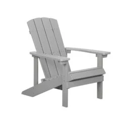 Beliani Tuinstoel ADIRONDACK - Grijs Kunsthout -Kettler Stoelen Winkel 6cf0a11ac6464245bda7befa4bfc4d82