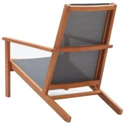 VidaXL Loungestoel Massief Eucalyptushout En Textileen Grijs -Kettler Stoelen Winkel 9e3b905143f84781b9156396d2363745
