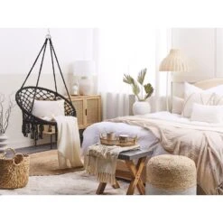 Beliani Hangstoel GABELLA - Zwart Katoen 9 Beliani Hangstoel GABELLA - Zwart Katoen -Kettler Stoelen Winkel aee55501a2894f858c6fba082cb6387b