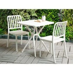 Beliani Tuinstoel SERSALE - Wit Synthetisch Materiaal -Kettler Stoelen Winkel c23336e39d064853b30b050d66e18c2a