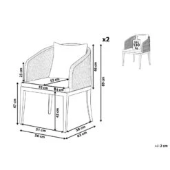 Beliani Tuinstoel LIPARI - Grijs Aluminium -Kettler Stoelen Winkel c65e447165f348f59f0906a5a3be9e6e