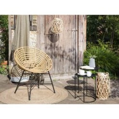 Beliani Tuinstoel ACERRA - Beige Pe Rotan -Kettler Stoelen Winkel cfba503cdd434f6b82867e4b4b1cb7ea