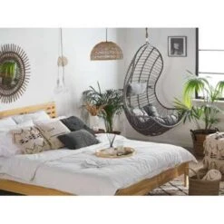 Beliani Hangstoel PINETO - Grijs Pe Rotan -Kettler Stoelen Winkel f595e670800b46edb11d05d73705b3d1